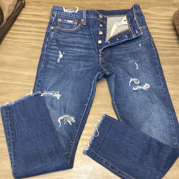 Levi's Denim - LEVI’S 501 S DISTRESSED SKINNY JEANS 29